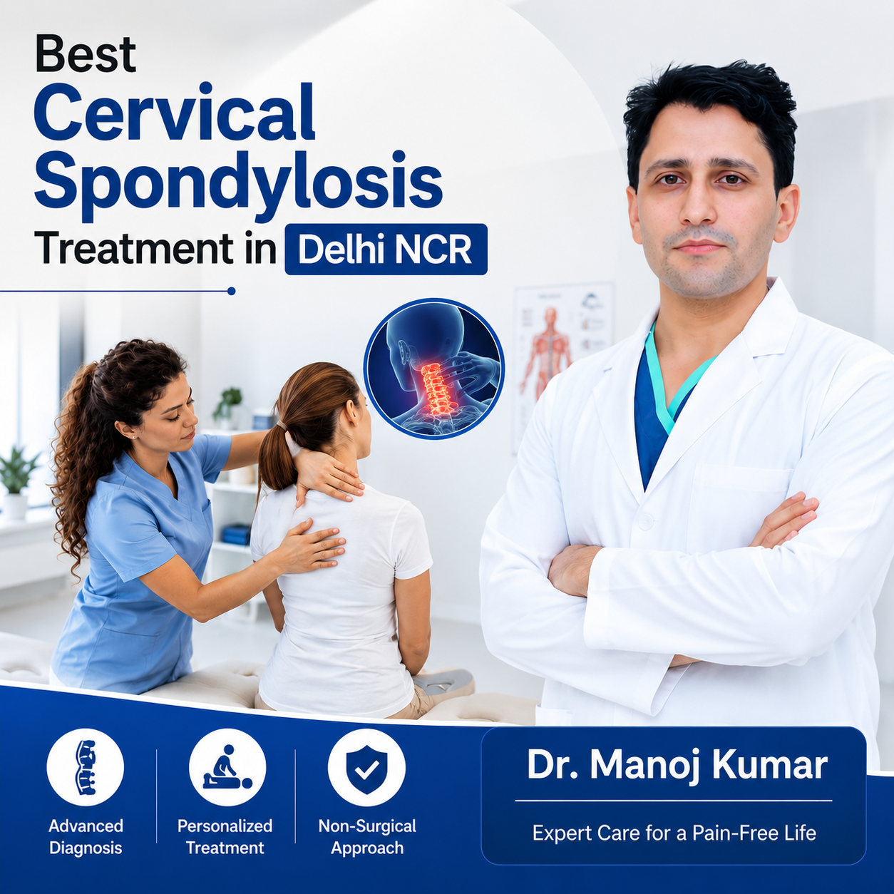 Best Cervical Spondylosis Treatment in Delhi NCR | Dr Manoj Kumar Spine Specialist