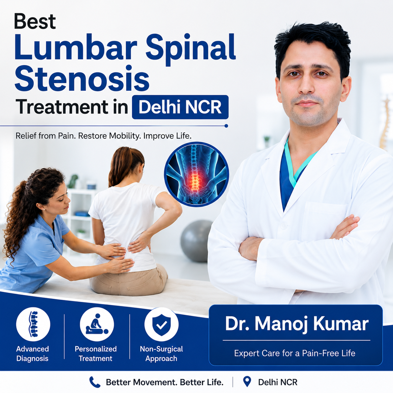 Best Lumbar Spinal Stenosis Treatment in Delhi NCR | Dr Manoj Kumar Spine Specialist