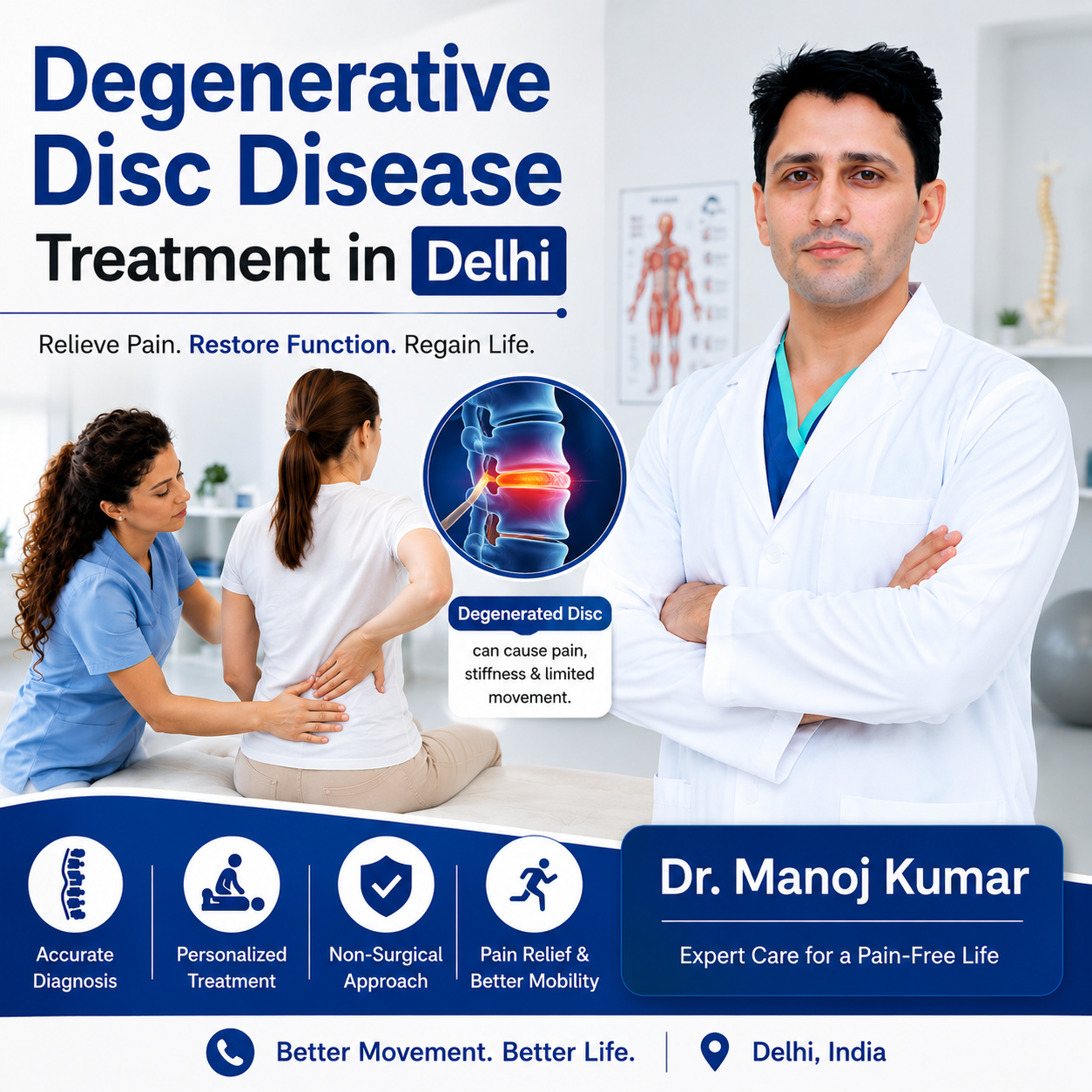 Degenerative Disc Disease Treatment in Delhi | Dr Manoj Kumar Spine Specialist
