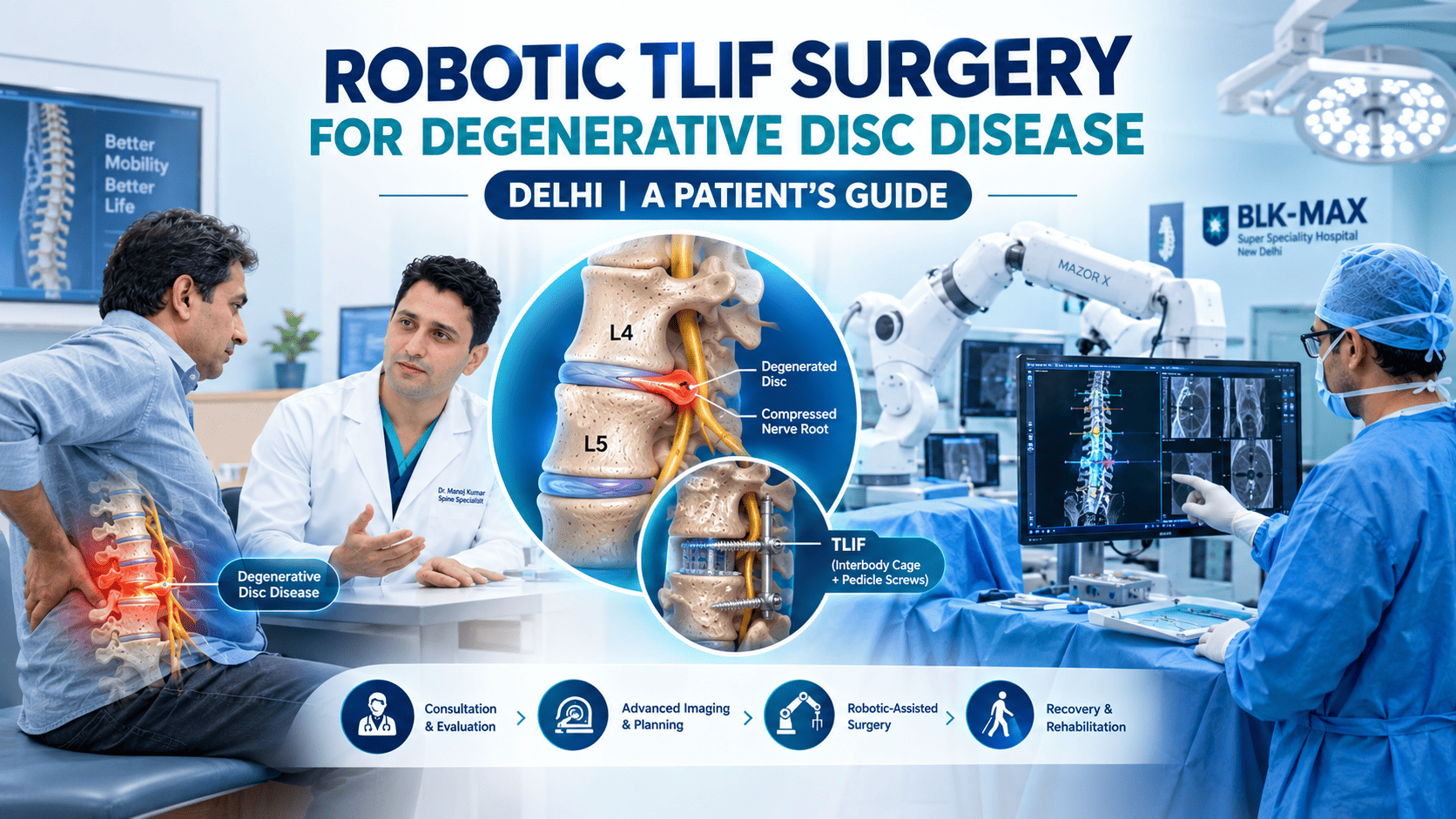Robotic TLIF Surgery for Degenerative Disc Disease in Delhi | Dr Manoj Kumar