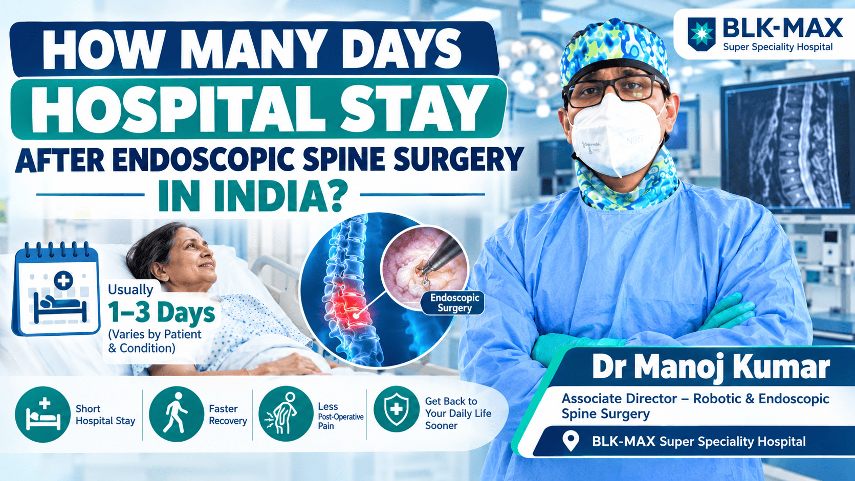 How Many Days Hospital Stay After Endoscopic Spine Surgery in India | Dr Manoj Kumar